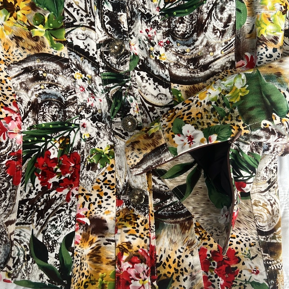 New York Multicolored Floral Y2K Vintage Jacket - SZ: 6 - Picture 5 of 7